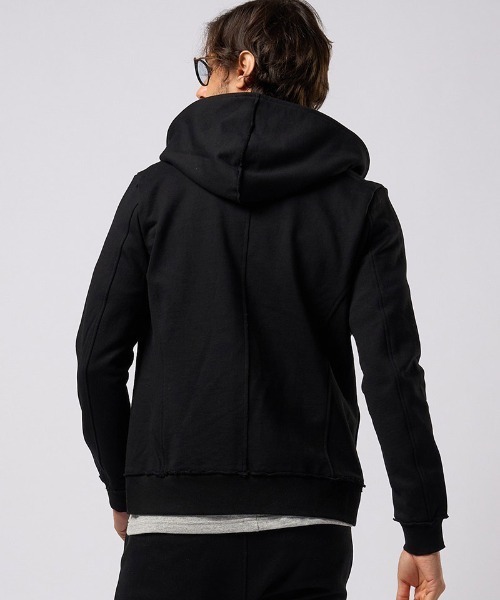wjk（ダヴルジェイケイ）の「mpa3778-basic zip-up parka ジップアップパーカー（パーカー・メンズ・トップグレー/ブラック・XL/L/M/S）」の16枚目の写真