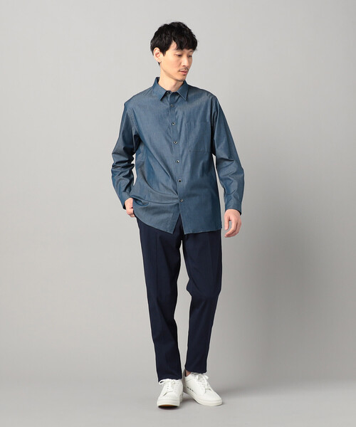 COMME CA MEN（コムサメン）の「【セットアップ対応】シアサッカー テーパードパンツ（スラックス・メンズ・カーキ/ネイビー・M/L/S/XL）」の3枚目の写真