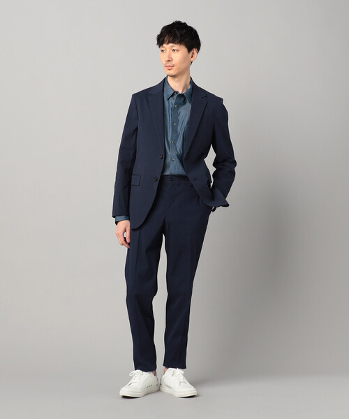 COMME CA MEN（コムサメン）の「【セットアップ対応】シアサッカー テーパードパンツ（スラックス・メンズ・カーキ/ネイビー・M/L/S/XL）」の4枚目の写真