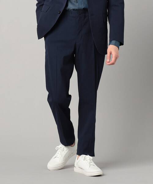 COMME CA MEN（コムサメン）の「【セットアップ対応】シアサッカー テーパードパンツ（スラックス・メンズ・カーキ/ネイビー・M/L/S/XL）」の5枚目の写真