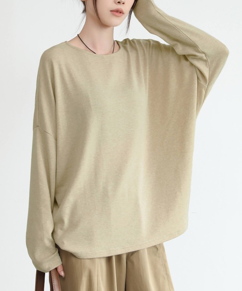 セール】Tシャツ レディース 夏 春 秋 ロングTシャツ ロンT トップス