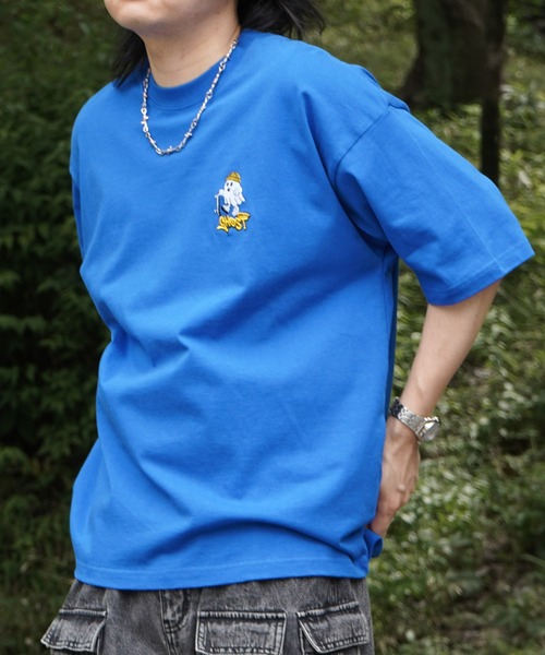 ILL'S(イルズ)の「ゴーストワンポイント刺繍 ボックスシルエット 半袖Tシャツ カットソー メンズ レディース(Tシャツ/カットソー・メンズ・ホワイト/ブラック/ブルー・M/L)」の3枚目の写真