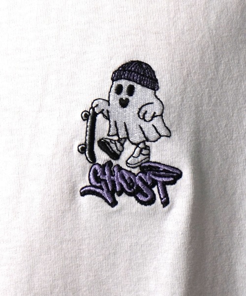 ILL'S(イルズ)の「ゴーストワンポイント刺繍 ボックスシルエット 半袖Tシャツ カットソー メンズ レディース(Tシャツ/カットソー・メンズ・ホワイト/ブラック/ブルー・M/L)」の7枚目の写真