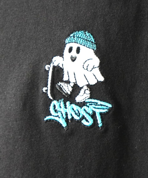 ILL'S(イルズ)の「ゴーストワンポイント刺繍 ボックスシルエット 半袖Tシャツ カットソー メンズ レディース(Tシャツ/カットソー・メンズ・ホワイト/ブラック/ブルー・M/L)」の8枚目の写真