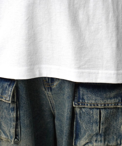 ILL'S(イルズ)の「ゴーストワンポイント刺繍 ボックスシルエット 半袖Tシャツ カットソー メンズ レディース(Tシャツ/カットソー・メンズ・ホワイト/ブラック/ブルー・M/L)」の17枚目の写真