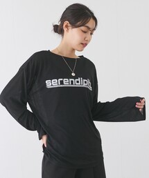 シアーロゴプリントロンTシャツ