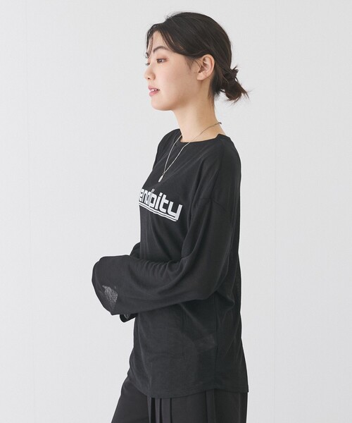Jayro(ジャイロ)の「シアーロゴプリントロンTシャツ(Tシャツ/カットソー・レディース・チャコールグレー/ブラック/ホワイト系その他・M)」の5枚目の写真