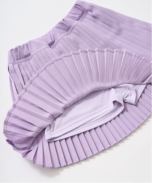 Lycee mine(リセマイン)の「プリーツスカート(インナーパンツ付き)【子供服】【キッズ】【女の子】(スカート・キッズ・チャコール/ラベンダー/オフホワイト・140cm/110cm/100cm/120cm/130cm/150cm)」の7枚目の写真