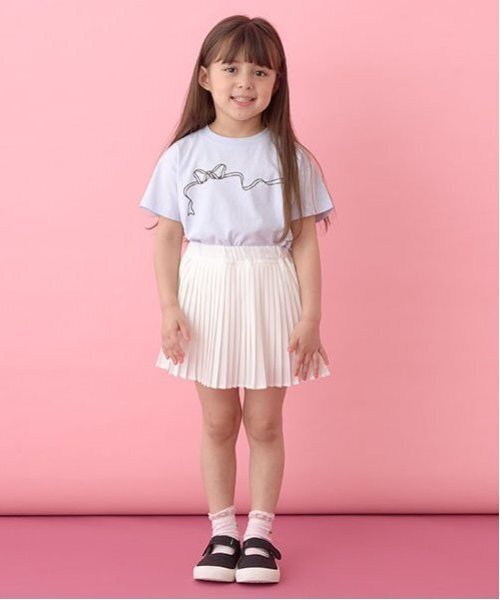 Lycee mine(リセマイン)の「プリーツスカート(インナーパンツ付き)【子供服】【キッズ】【女の子】(スカート・キッズ・チャコール/ラベンダー/オフホワイト・140cm/110cm/100cm/120cm/130cm/150cm)」の11枚目の写真