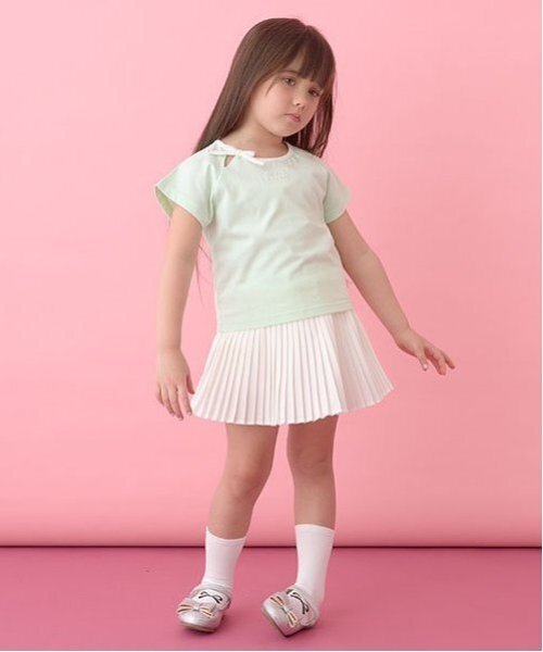 Lycee mine(リセマイン)の「プリーツスカート(インナーパンツ付き)【子供服】【キッズ】【女の子】(スカート・キッズ・チャコール/ラベンダー/オフホワイト・140cm/110cm/100cm/120cm/130cm/150cm)」の14枚目の写真
