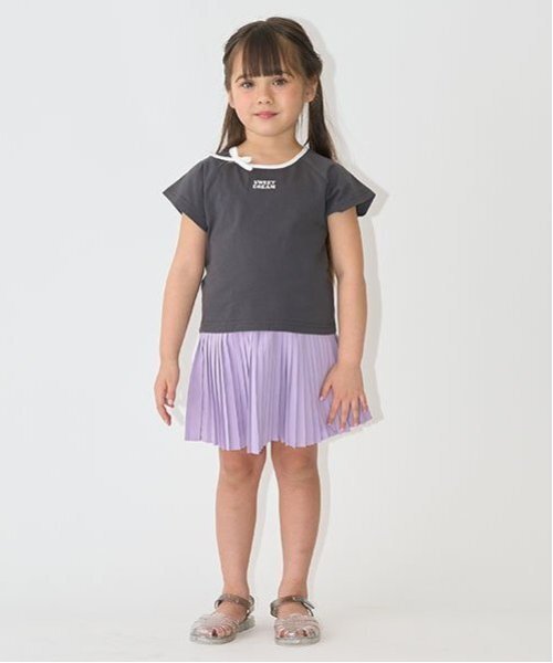 Lycee mine(リセマイン)の「プリーツスカート(インナーパンツ付き)【子供服】【キッズ】【女の子】(スカート・キッズ・チャコール/ラベンダー/オフホワイト・140cm/110cm/100cm/120cm/130cm/150cm)」の18枚目の写真