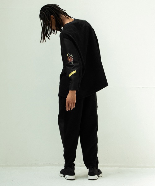 STOF（ストフ）の「FLAGMENTS MIX DAYOFF PANT（その他パンツ・メンズ・ブラック/ホワイト・FREE）」の6枚目の写真