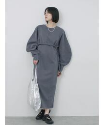 クロップドレイヤードワンピース