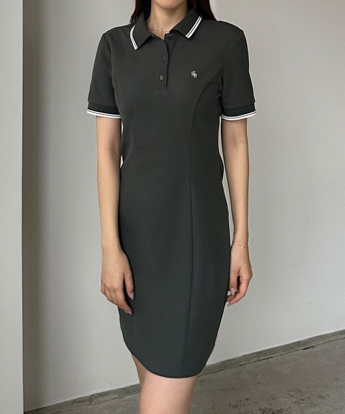 リリー♡ケーブルロゴ刺繍ポロワンピース LILY BROWN（リリーブラウン）の「ケーブルロゴ刺繍ニットポロ