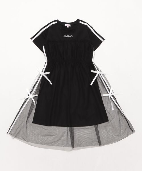 PINKHUNT（ピンクハント）の「PINKHUNT ピンクハント チュール重ね ワンピース 0550K（ワンピース・キッズ・ブラック/ホワイト・120cm/130cm/150cm/160cm/140cm）」の11枚目の写真