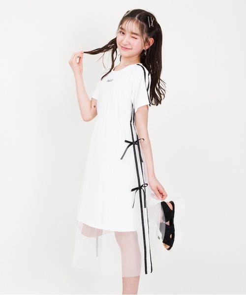 PINKHUNT（ピンクハント）の「PINKHUNT ピンクハント チュール重ね ワンピース 0550K（ワンピース・キッズ・ブラック/ホワイト・120cm/130cm/150cm/160cm/140cm）」の5枚目の写真