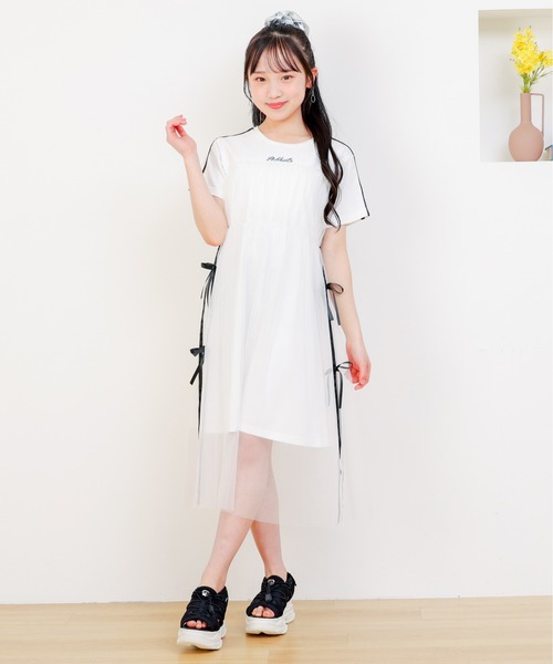 PINKHUNT（ピンクハント）の「PINKHUNT ピンクハント チュール重ね ワンピース 0550K（ワンピース・キッズ・ブラック/ホワイト・120cm/130cm/150cm/160cm/140cm）」の8枚目の写真