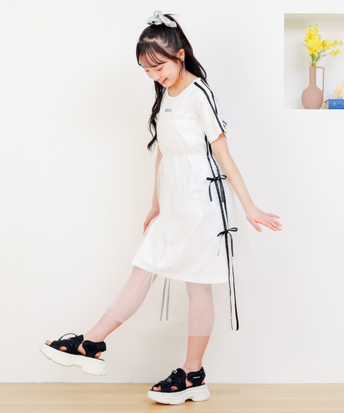 PINKHUNT（ピンクハント）の「PINKHUNT ピンクハント チュール重ね ワンピース 0550K（ワンピース・キッズ・ブラック/ホワイト・120cm/130cm/150cm/160cm/140cm）」の9枚目の写真