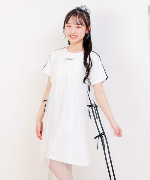 PINKHUNT（ピンクハント）の「PINKHUNT ピンクハント チュール重ね ワンピース 0550K（ワンピース・キッズ・ブラック/ホワイト・120cm/130cm/150cm/160cm/140cm）」の10枚目の写真