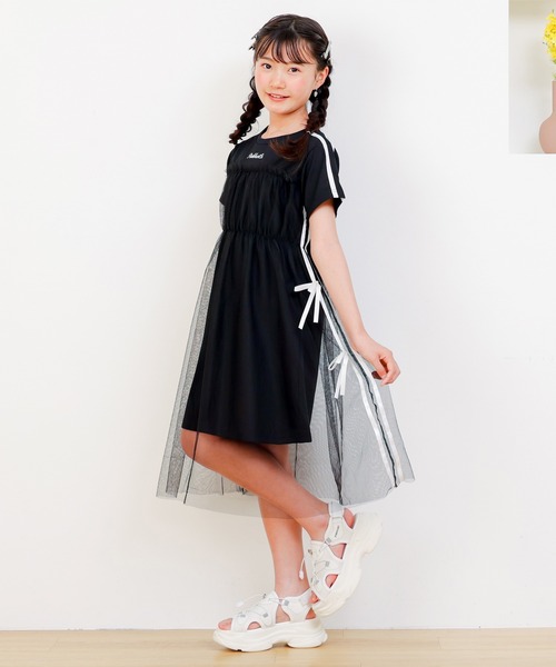PINKHUNT（ピンクハント）の「PINKHUNT ピンクハント チュール重ね ワンピース 0550K（ワンピース・キッズ・ブラック/ホワイト・120cm/130cm/150cm/160cm/140cm）」の16枚目の写真