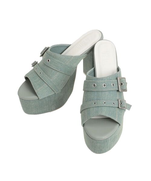 GYDA（ジェイダ）の「Wbelt サンダル（サンダル・レディース・ブラック/ライトブルー・SMALL/MEDIUM/LARGE）」の14枚目の写真