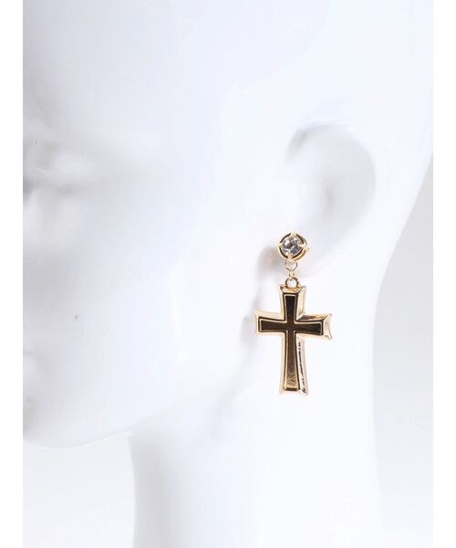 EVRIS（エヴリス）の「CROSS MOTIFピアス（ピアス（両耳用）・レディース・シルバー/ゴールド・FREE）」の5枚目の写真