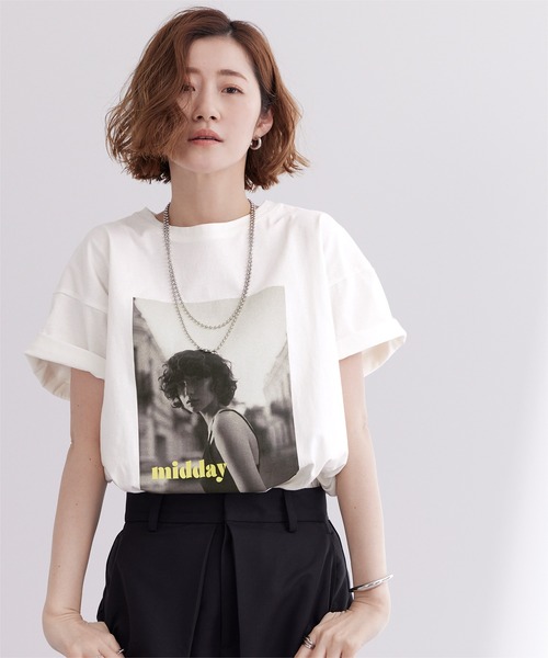 セール】オーバーサイズフォトTシャツ（Tシャツ/カットソー