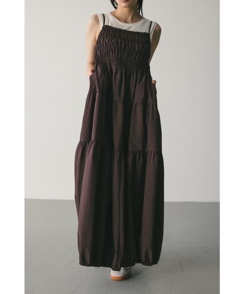 完売品emmi atelierシャーリング キャミ ワンピース キャミ 93696554b_10010_d_500.jpg