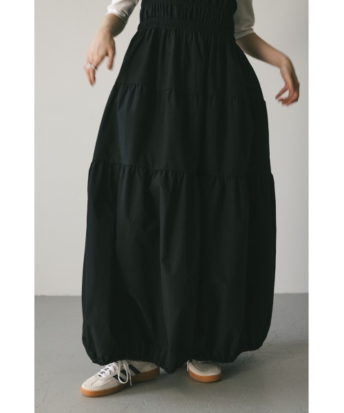 STYLEMIXER(スタイルミキサー)の「シャーリングバルーンキャミワンピース(ワンピース・レディース・ブラウン/ブラック/ライトベージュ・SMALL/MEDIUM)」の11枚目の写真