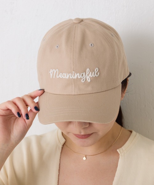 PAPILLONNER(パピヨネ)の「meaning キャップ(キャップ・レディース・ブルー/ベージュ・FREE)」の3枚目の写真
