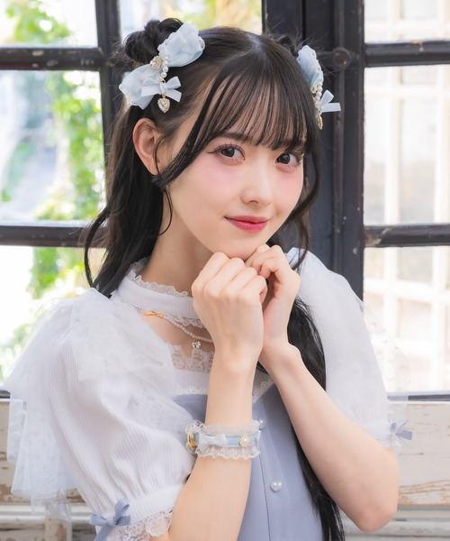 ROJITA（ロジータ）の「レースリボンハートパールブレスレット（ブレスレット・レディース・ホワイト/ブラック/ブルー・FREE）」の16枚目の写真