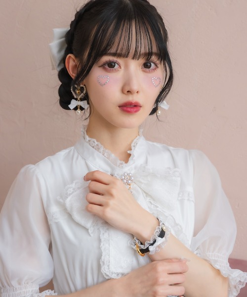 ROJITA（ロジータ）の「レースリボンハートパールブレスレット（ブレスレット・レディース・ホワイト/ブラック/ブルー・FREE）」の18枚目の写真