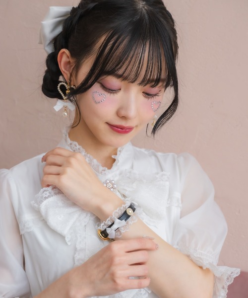 ROJITA（ロジータ）の「レースリボンハートパールブレスレット（ブレスレット・レディース・ホワイト/ブラック/ブルー・FREE）」の20枚目の写真