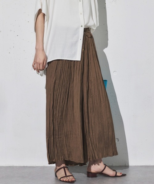 Doux archives(ドゥアルシーヴ)の「割繊ワッシャーパンツ(その他パンツ・レディース・ブラウン/ブラック/オリーブ/グレー・38)」の19枚目の写真