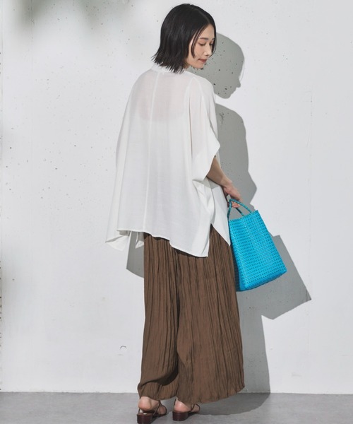 Doux archives(ドゥアルシーヴ)の「割繊ワッシャーパンツ(その他パンツ・レディース・ブラウン/ブラック/オリーブ/グレー・38)」の9枚目の写真