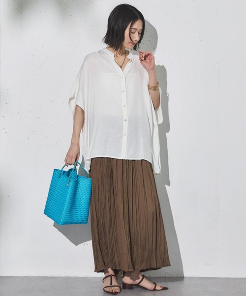 Doux archives(ドゥアルシーヴ)の「割繊ワッシャーパンツ(その他パンツ・レディース・ブラウン/ブラック/オリーブ/グレー・38)」の10枚目の写真