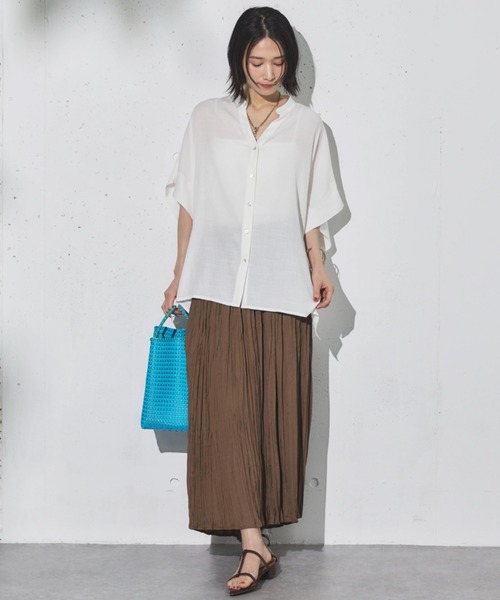 Doux archives(ドゥアルシーヴ)の「割繊ワッシャーパンツ(その他パンツ・レディース・ブラウン/ブラック/オリーブ/グレー・38)」の11枚目の写真