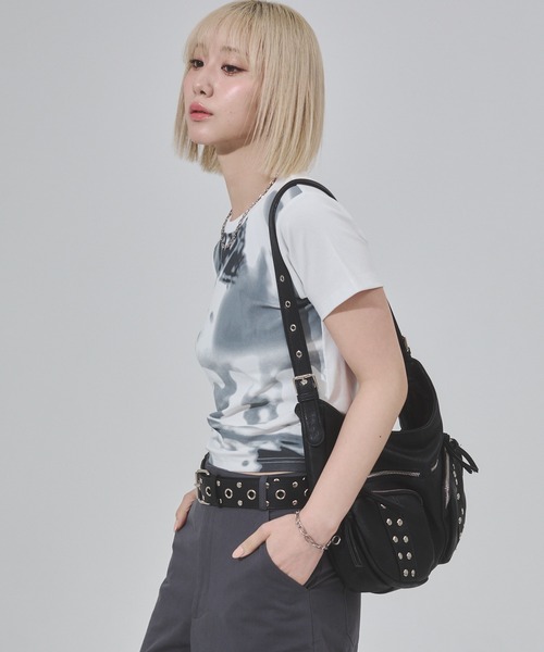 ENVYM（アンビー）の「フォトプリントチビTee 半袖（Tシャツ/カットソー・レディース・ホワイト/グレー/イエロー・FREE）」の20枚目の写真