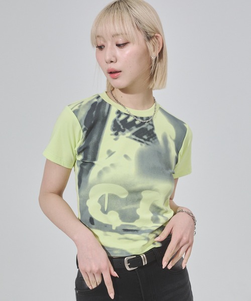 ENVYM（アンビー）の「フォトプリントチビTee 半袖（Tシャツ/カットソー・レディース・ホワイト/グレー/イエロー・FREE）」の22枚目の写真