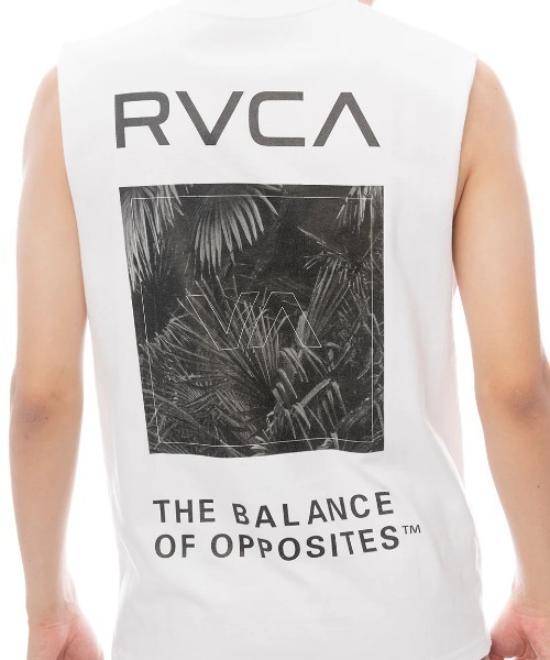 RVCA（ルーカ）の「【RVCA/ルーカ】25SS PALM BOX TT /バックプリントノースリーブマッスルタンクトップ（タンクトップ・メンズ・ホワイト/ブラック・MEDIUM/SMALL）」の2枚目の写真