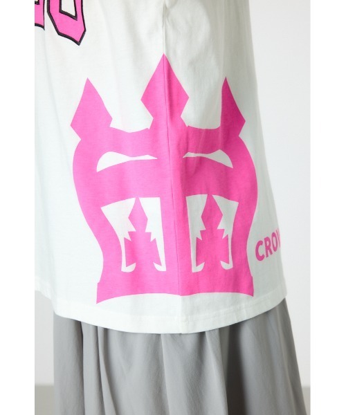 RODEO CROWNS WIDE BOWL(ロデオクラウンズワイドボウル)の「ネオンロゴTシャツ(Tシャツ/カットソー・レディース・ライトイエロー/ブラック/ホワイト/ブルー・FREE)」の5枚目の写真