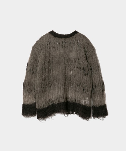 beautiful people(ビューティフルピープル)の「flip wooledmohair damaged pullover(ニット/セーター・レディース・ダークブラウン/オリーブ/サックスブルー・38)」の5枚目の写真