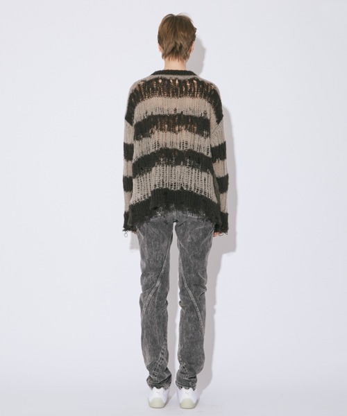 beautiful people(ビューティフルピープル)の「flip wooledmohair damaged pullover(ニット/セーター・レディース・ダークブラウン/オリーブ/サックスブルー・38)」の11枚目の写真