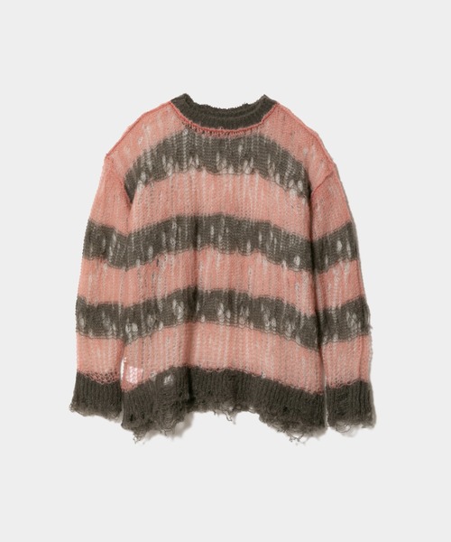 beautiful people(ビューティフルピープル)の「flip wooledmohair damaged pullover(ニット/セーター・レディース・ダークブラウン/オリーブ/サックスブルー・38)」の13枚目の写真