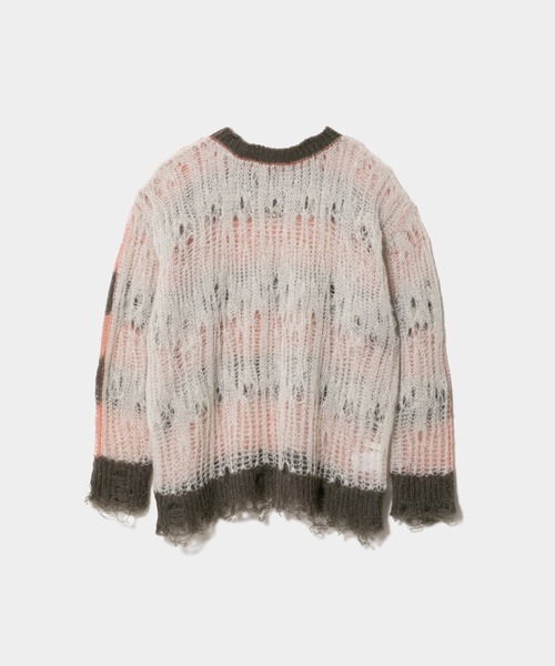 beautiful people(ビューティフルピープル)の「flip wooledmohair damaged pullover(ニット/セーター・レディース・ダークブラウン/オリーブ/サックスブルー・38)」の14枚目の写真