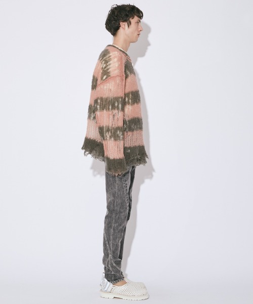 beautiful people(ビューティフルピープル)の「flip wooledmohair damaged pullover(ニット/セーター・レディース・ダークブラウン/オリーブ/サックスブルー・38)」の16枚目の写真