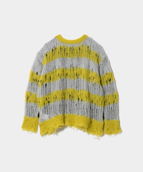 beautiful people(ビューティフルピープル)の「flip wooledmohair damaged pullover(ニット/セーター・レディース・ダークブラウン/オリーブ/サックスブルー・38)」の19枚目の写真