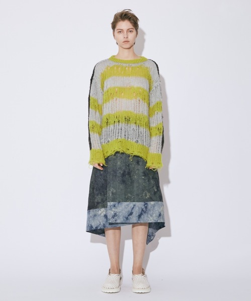 beautiful people(ビューティフルピープル)の「flip wooledmohair damaged pullover(ニット/セーター・レディース・ダークブラウン/オリーブ/サックスブルー・38)」の21枚目の写真