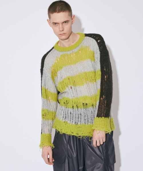 beautiful people(ビューティフルピープル)の「flip wooledmohair damaged pullover(ニット/セーター・レディース・ダークブラウン/オリーブ/サックスブルー・38)」の22枚目の写真