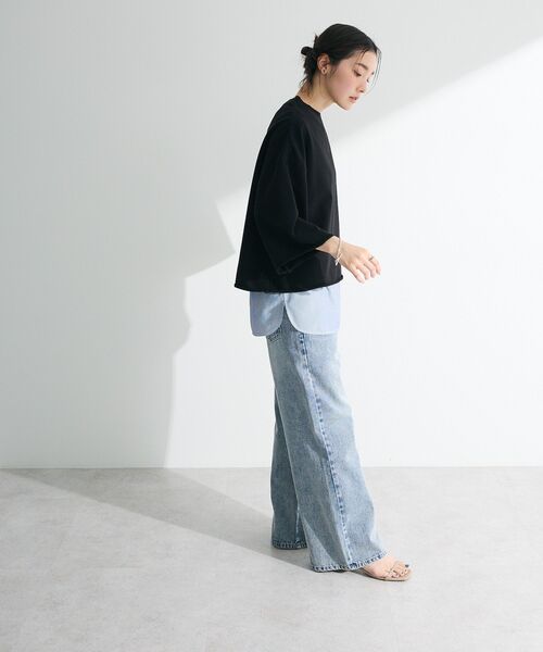 Green　Parks（グリーンパークス）の「シャツドッキングタンクトップ（タンクトップ・レディース・ストライプ/オフホワイト・FREE）」の4枚目の写真